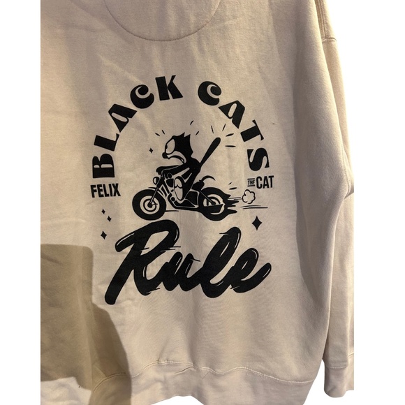 Felix the Cat Hoodie "Black Cats Rule" - Good Used Condition - Picture 4 of 8